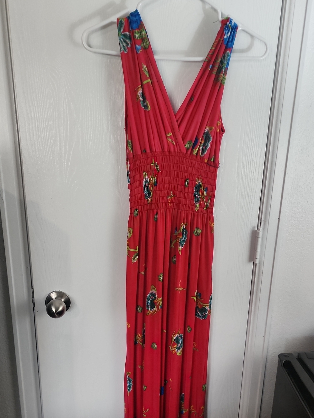 Red Floral Maxi Dress